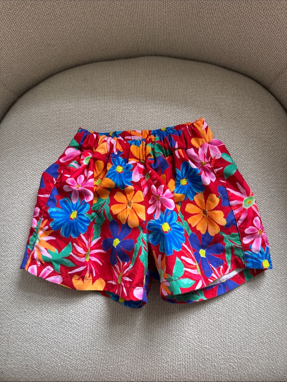 PatBO Kids Boys Swim Floral Red Multi-Color Swim Shorts 2T